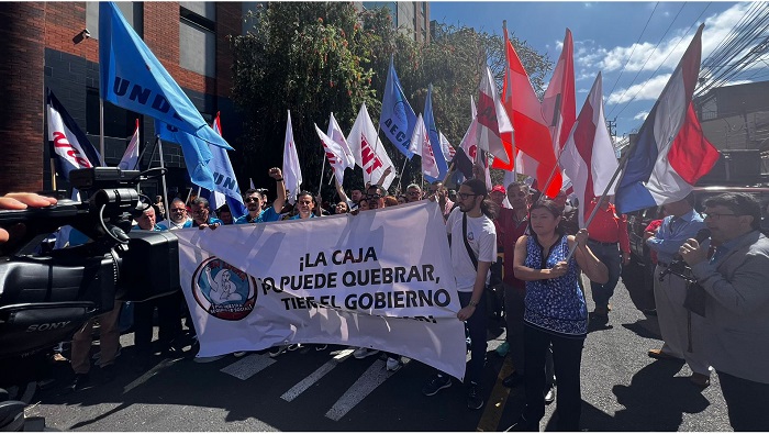 Sindicatos de Costa Rica se manifestaron en favor del seguro social