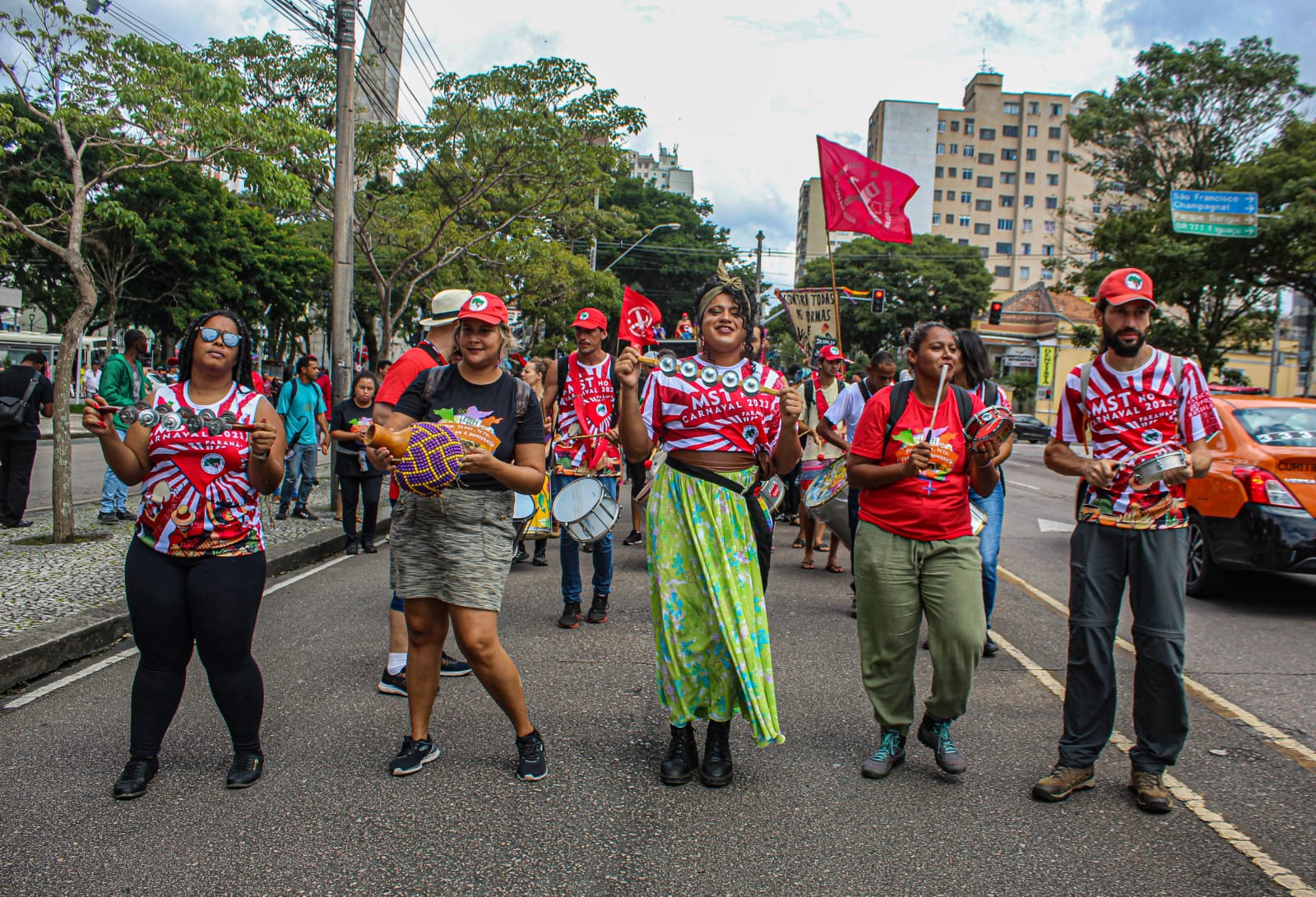 Marches pour la défense des femmes au Brésil