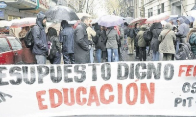 Teachers go on strike during the restart of classes in Uruguay