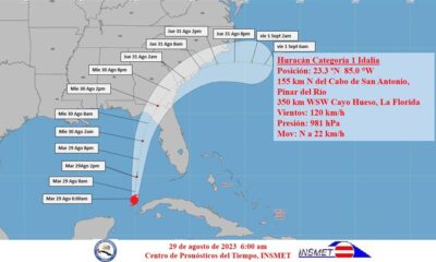 Idalia se fortalece y se convierte en huracán categoría uno mientras avanza al Norte